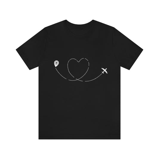 Heart Airplane Aviation T-Shirt