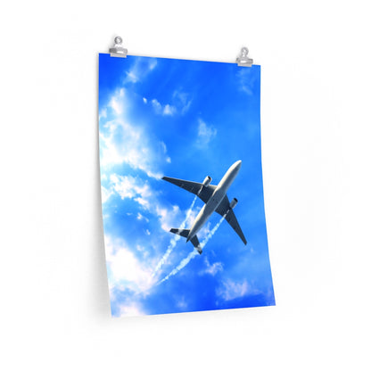 Flying Passenger Aircraft Premium Matte vertical posters